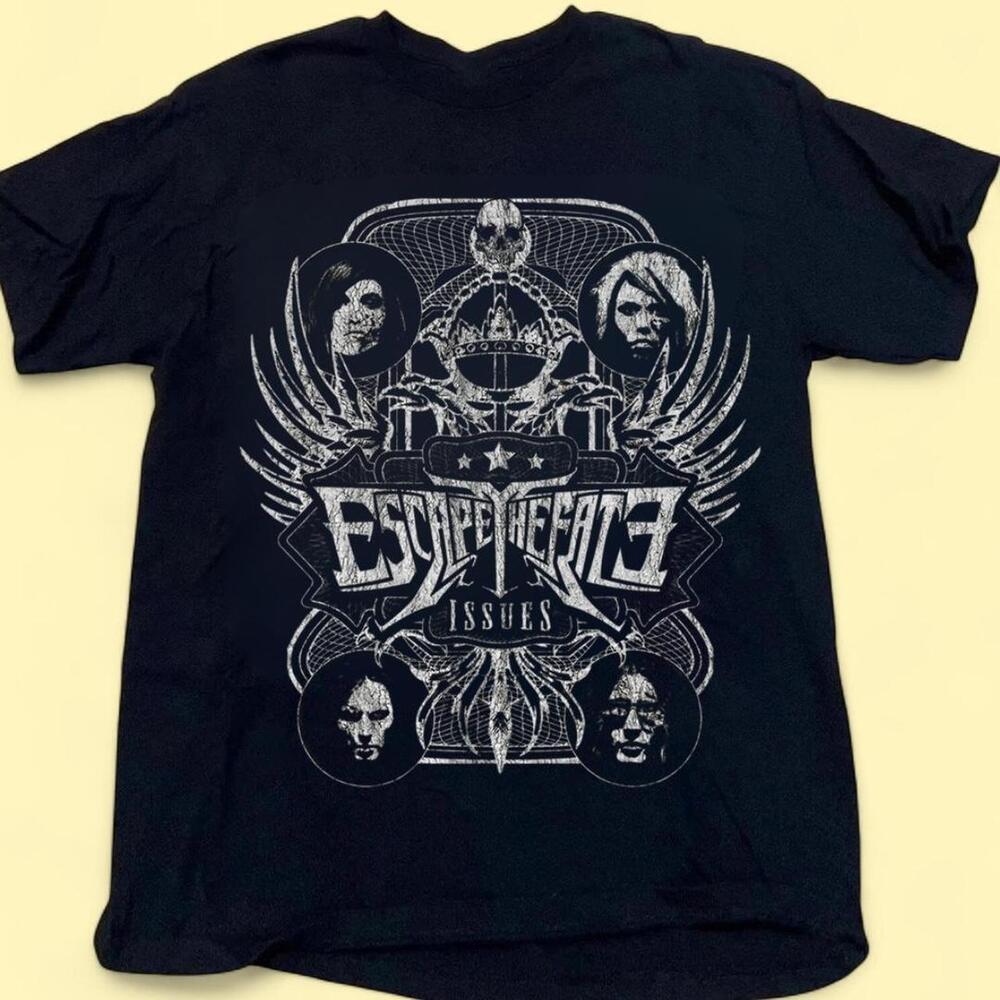 Black And White Escape The Fate Band Tee